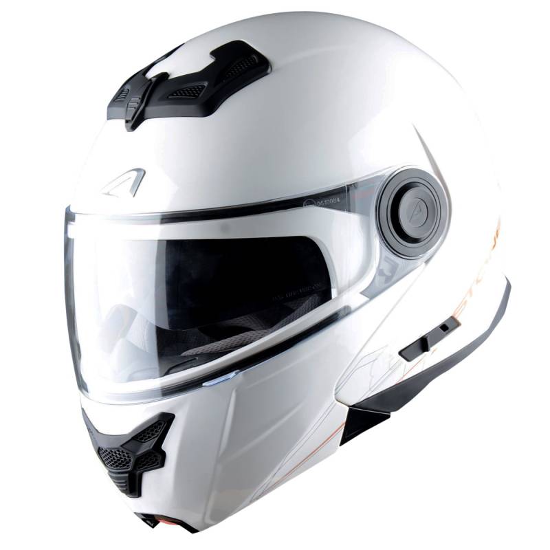 Astone Helmets - RT800 SOLID - Casque de moto modulable - Casque de moto 2 en 1 - Casque polyvalent route et ville - Casque en polycarbonate - exclusive white XL von Astone Helmets