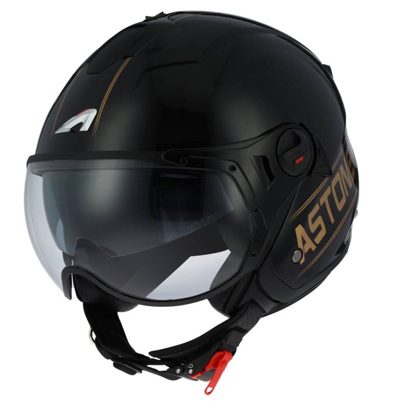 Astone Helmets minisportg-bgoxxl Helm Motorrad-Sport Maxijet-Cooper, schwarz/Dore, Größe 2 x L von Astone Helmets