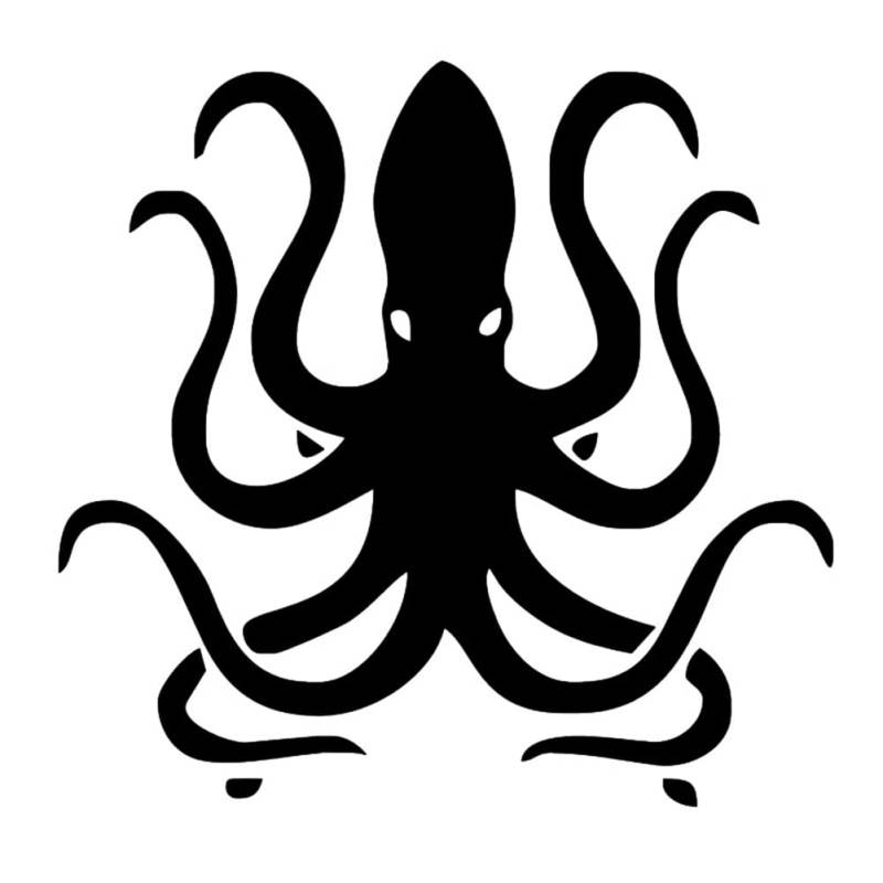 3D Auto Tier Aufkleber, Asudaro 5St Octopus Auto Aufkleber Octopus Silhouette Aufkleber Reflektierende Aufkleber Dekoration Zubehör Für Auto Stoßstange Fahrzeug Laptop Fenster,12cmx 11,5cm,Schwarz von Asudaro