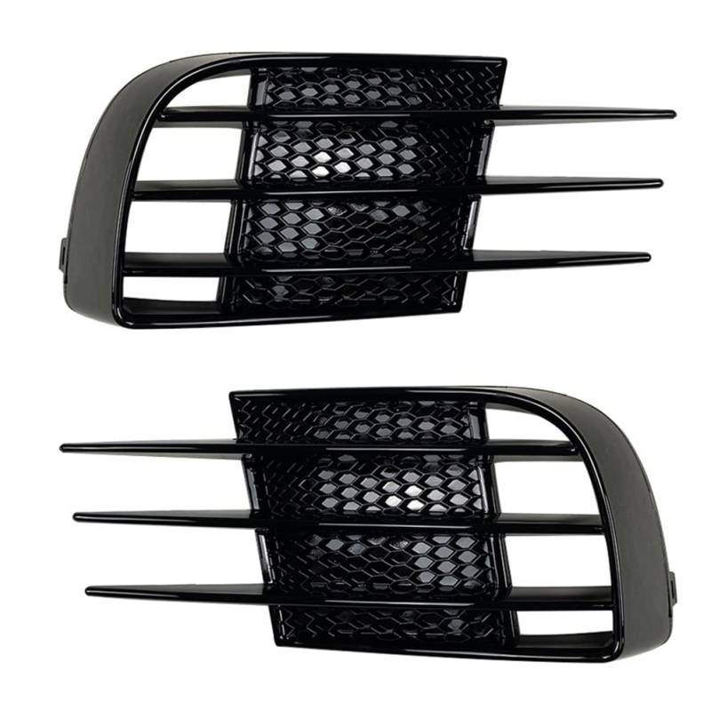 Asudaro 1Paar Auto Nebelscheinwerfer Abdeckung ABS Auto Frontstoßstange Nebelscheinwerfer Grill Untere Seite Nebelscheinwerfer Grill Trim Abdeckrahmen Kompatibel mit G-o-l-f 6 MK6 VI GTI R R20,Schwarz von Asudaro