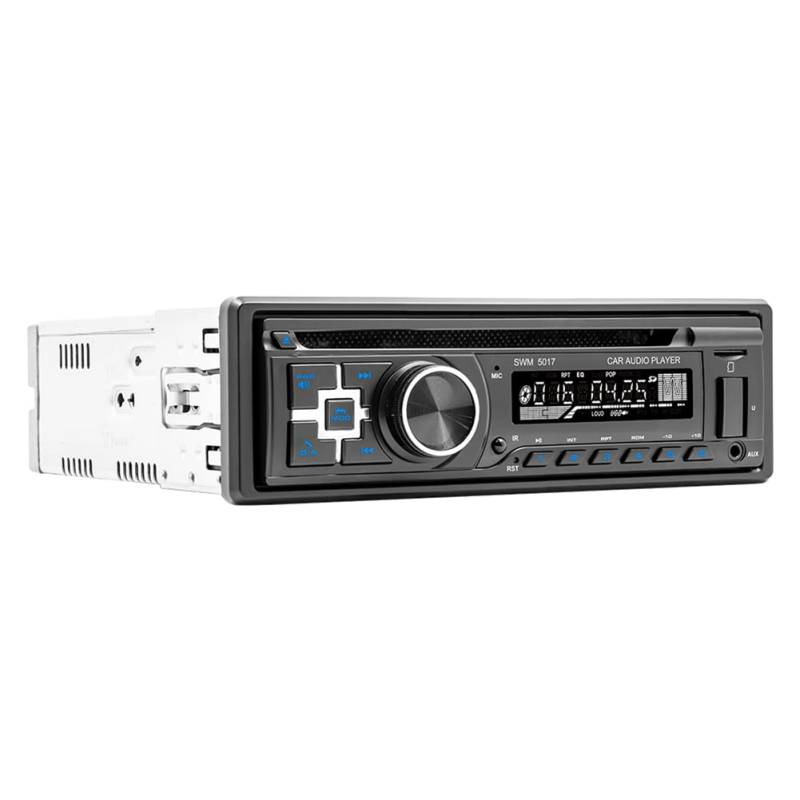 Asudaro RDS Autoradio Bluetooth Wistrue FM/AM/7 Farben Single Din FM Freisprecheinrichtung Autoradio Oldtimer MP3 Player AUX USB U-Disk Audio mit Fernbedienung von Asudaro