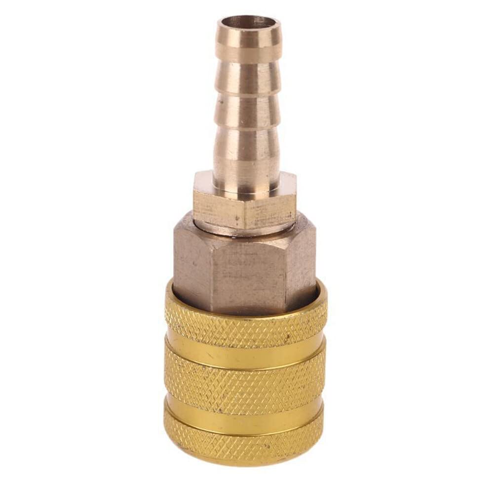 Asudaro Reifenluftfutter, 6mm/8mm Locking Tire Inflation Nozzle Adapter Messing Reifenventil-Luftfutter Reifenfüller Ventil Clip Reifenfüllgerät Montagewerkzeug für Aufblasgeräte und Manometer 8MM von Asudaro