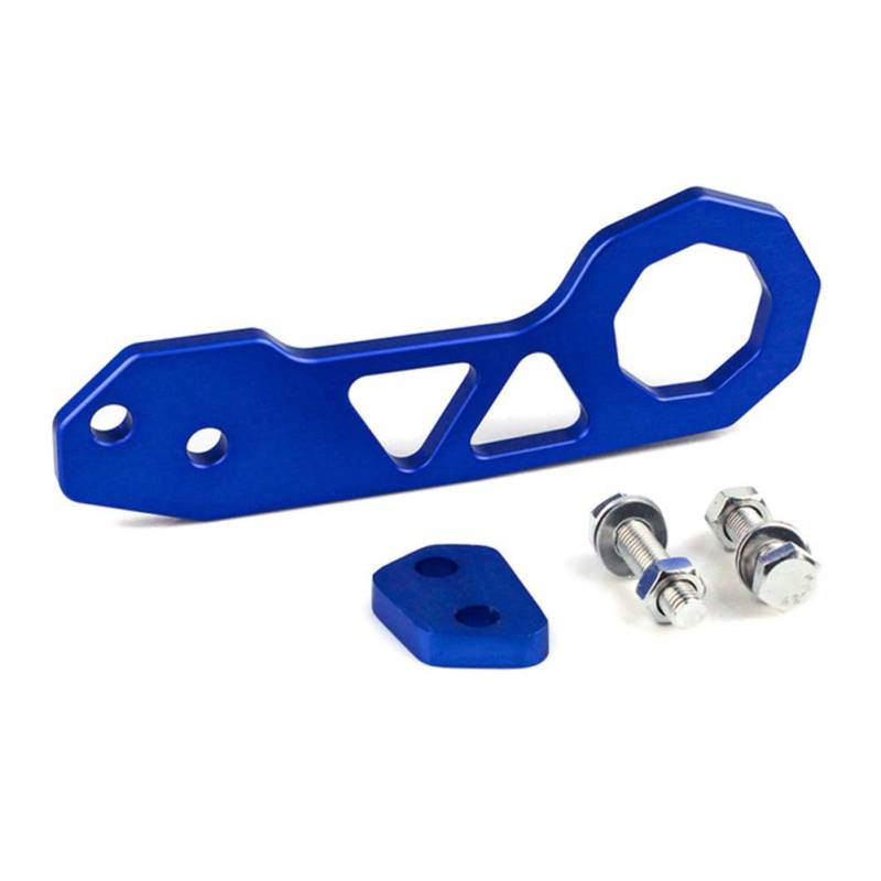 Auto Abschlepphaken Anhänger, Asudaro Anhängerkupplung Auto Anhänger Aluminiumlegierung Auto hinten Abschlepphaken Universal Anhänger Heckstoßstange Abschleppring Werkzeuge 26,3 × 10,8 × 6,5cm,Blau von Asudaro