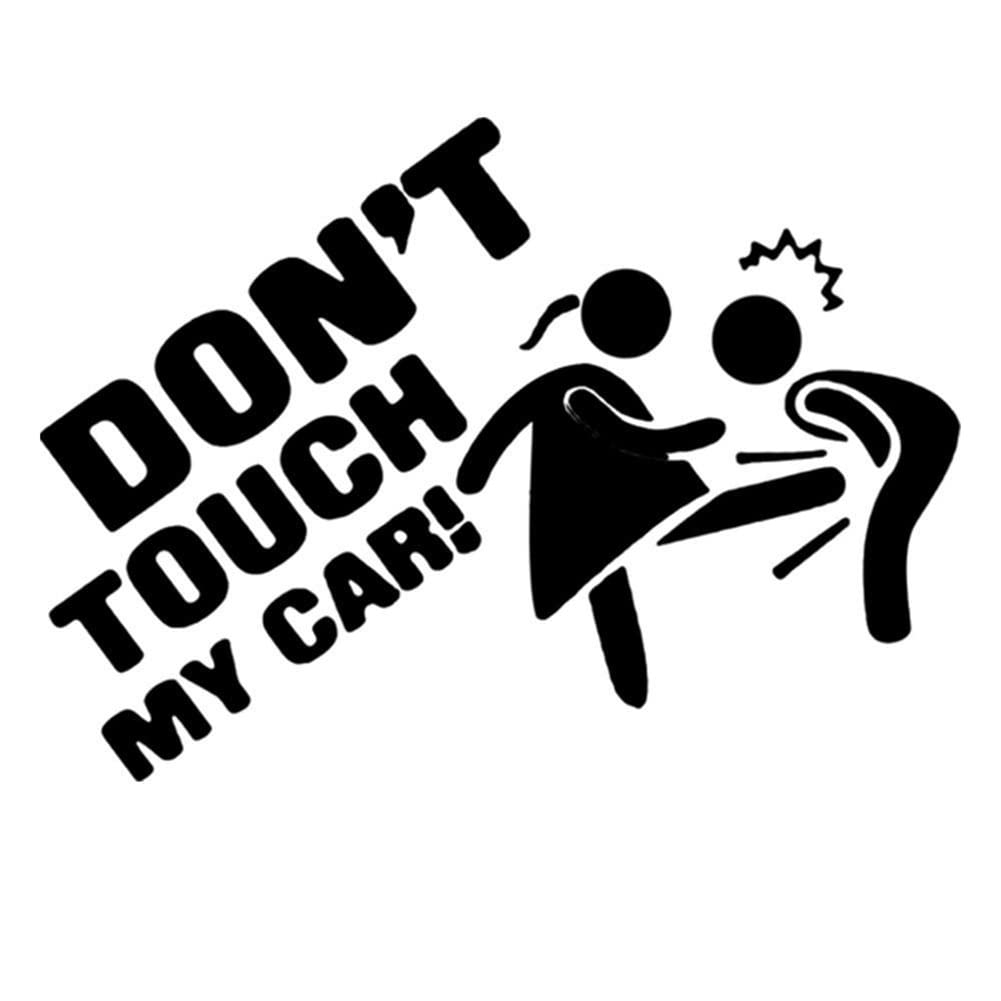 Auto Fenster Car Sticker Aufkleber,Asudaro Don't Touch My Car Body Aufkleber Aufkleber Auto Lustige Warnaufkleber Aufkleber Geeignet Für Autoaufkleber Schilder Auto Styling Dekor,12cmx8cm,Schwarz von Asudaro