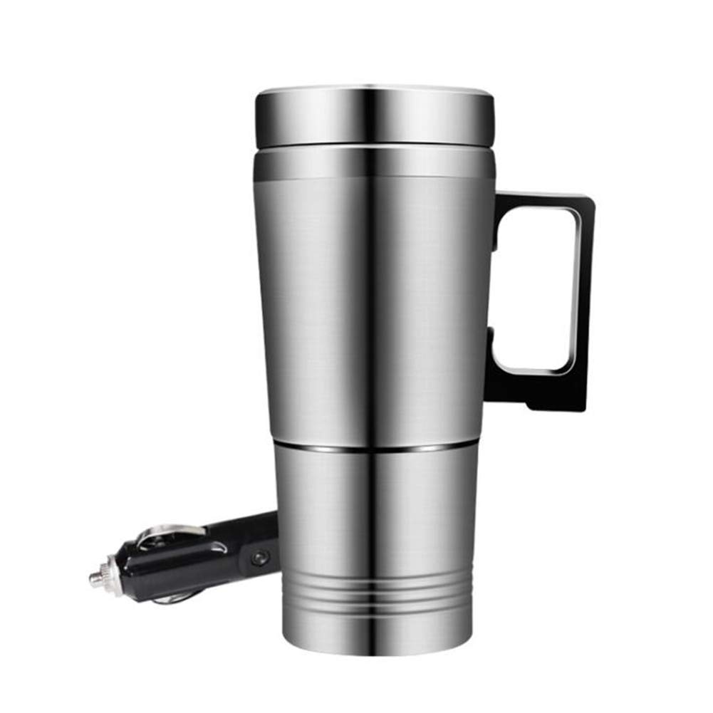 Auto Heizung Reisebecher, Asduro 24V Auto Elektrische Wasserkocher, 300ML Edelstahl Thermobecher Wasserbecher,Elektro In Car Reise Wasser Heizung Tasse Kaffee Tee Milch Auto Tasse Erhitzt von Asudaro