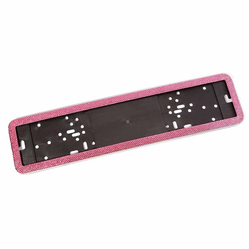 Auto Kennzeichenhalter, Asudaro Rostfreier Stahl Kfz Kennzeichenhalter Diamant Nummernschildhalterung EU Kennzeichen Bling Strass Kennzeichen halterungen Auto Kennzeichen Halterung,Hell-Pink von Asudaro