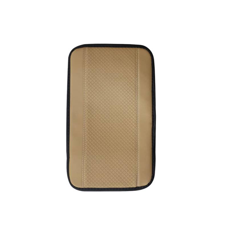 Auto Mittelkonsole Armlehnen Deckel, Asudaro Universal Interior Auto Mittelkonsolenabdeckung Pu-Leder Auto Armlehne Pad Auto Armlehnenschutz für Pkw Van, SUVs Lkw,vier Jahreszeiten,Beige von Asudaro