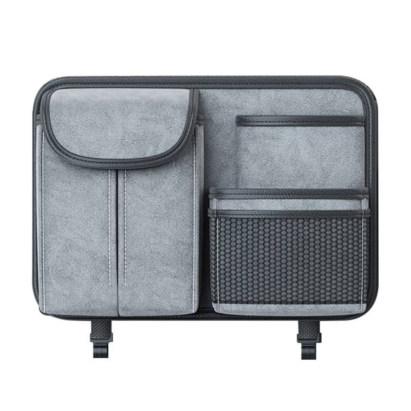 Auto Sitzlehnen Aufbewahrungstasche,Asudaro Auto-Organizer Tissue-Box Multifunktionale Auto Rücksitz Tasche Rücksitztasche für Münzen, Stifte, Karten, Parktücher Asche von Asudaro