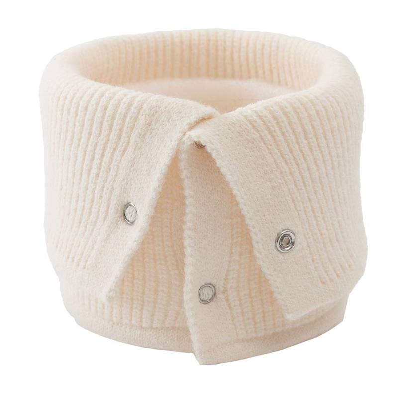 Damen Loopschal Strickschal Schlauchschal Winterschal Infinity Schal Mode Halsband Mit Knöpfen Rundschal Halstücher Halswärmer für Männer, Frauen,Beige von Asudaro