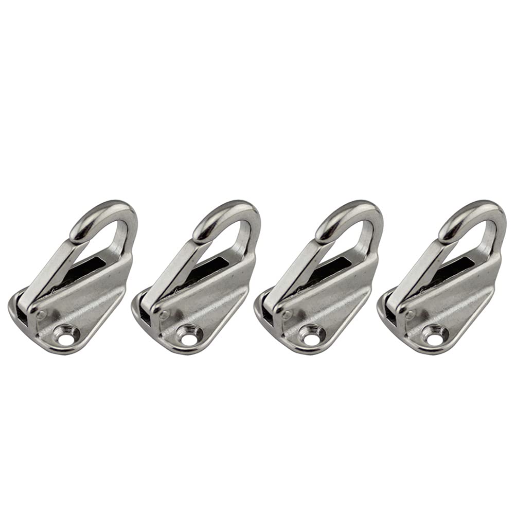 Edelstahl Fenderhaken, Asudaro 4Pcs Marine Grade Edelstahl 316 Feder Fender Karabinerhaken Fending Hook Kleiderhaken Boot Segel Tug Ship Yacht Hardware Zubehör Werkzeug,Silber- von Asudaro