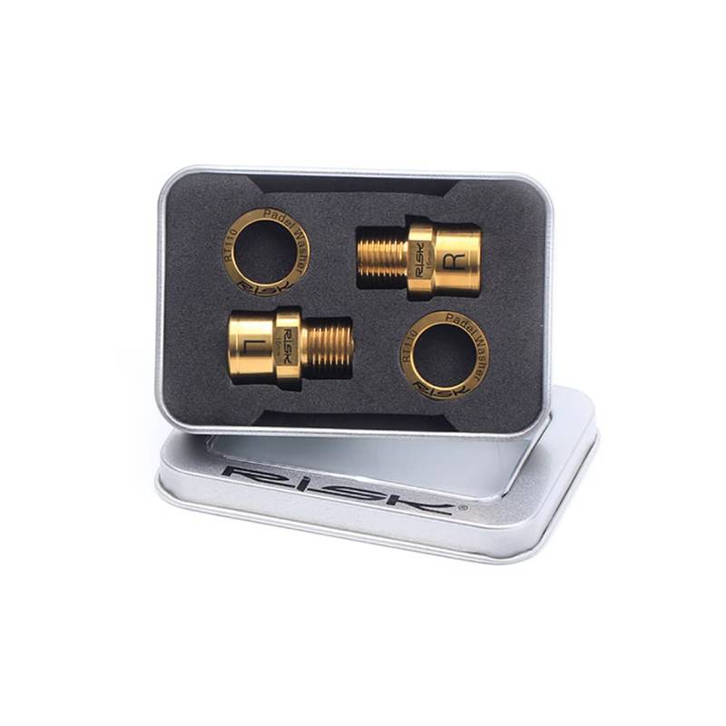 Fahrrad Pedal Verlängerung, Metall Fahrrad Pedal Extender Fahrradpedaladapter Kurbelverlängerung Extender Extended Pedal Spacer Radfahrer Zubehör für MTB Mountain Street Bikes 16mm / 20mm,Gold 16mm von Asudaro