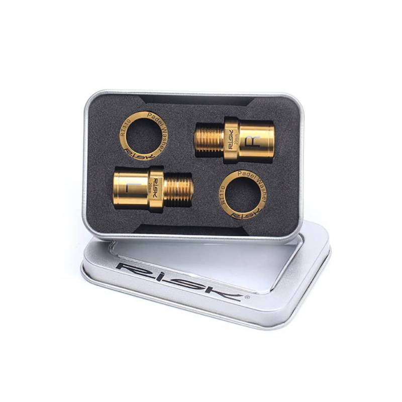 Fahrrad Pedal Verlängerung, Metall Fahrrad Pedal Extender Fahrradpedaladapter Kurbelverlängerung Extender Extended Pedal Spacer Radfahrer Zubehör für MTB Mountain Street Bikes 16mm / 20mm,Gold 20mm von Asudaro