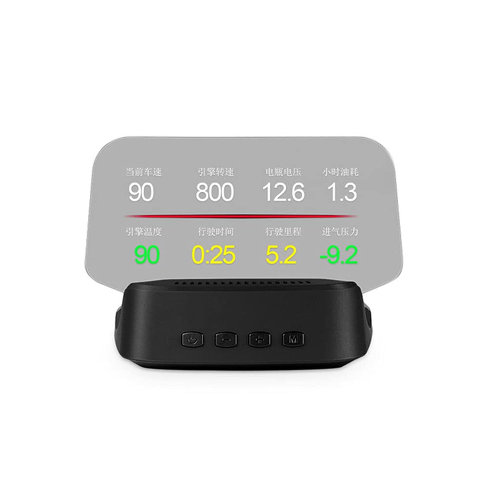 HUD Auto Head Up Display, Asudaro OBD2 GPS System Head Up Display Suspension LED Projektor für Windschutzscheibe Auto Hd Head Up Display OBD2 HUD Display für alle Autos,schwarz von Asudaro