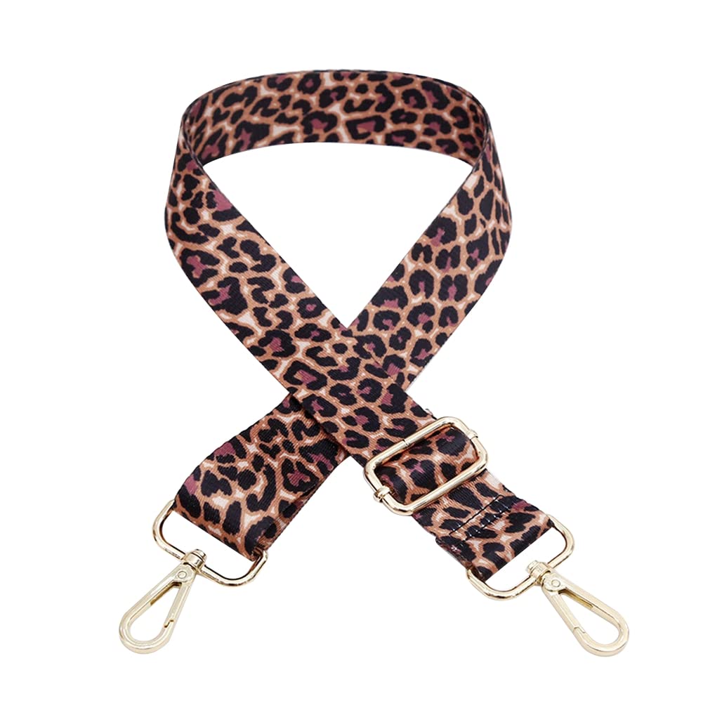 Handtaschengurte Damen, Asudaro 3,8 cm Leopard Tragegurt Schultergurte Verstellbare Länge 80-140 cm Schulterriemen Ersatz Gürtel für Damen und Herren, Mädchen DIY Zubehör für Tasche Typ 13 von Asudaro