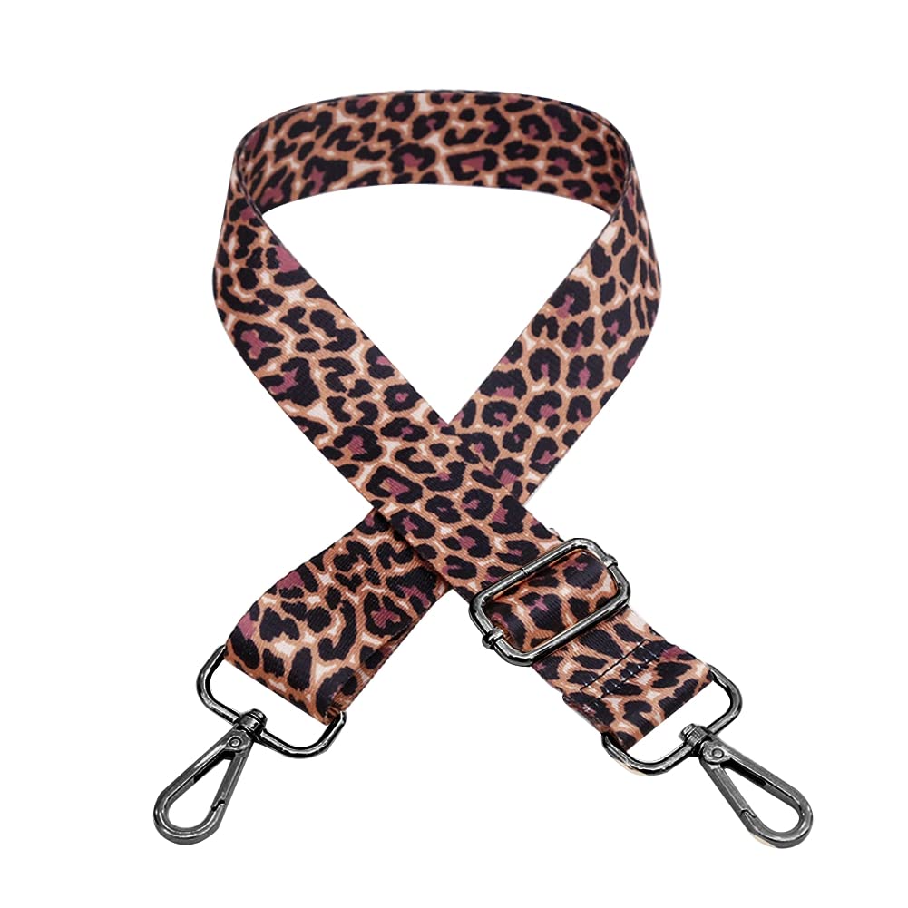 Handtaschengurte Damen, Asudaro 3,8 cm Leopard Tragegurt Schultergurte Verstellbare Länge 80-140 cm Schulterriemen Ersatz Gürtel für Damen und Herren, Mädchen DIY Zubehör für Tasche Typ 15 von Asudaro