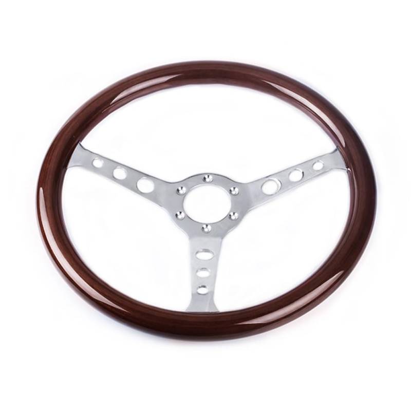 Holzlenkrad, Asudaro Universal 38cm Lenkrad Autolenkrad Retro Rennlenkrad Oldtimer-Lenkrad Auto Racing Sportlenkrad Steering Wheel,Braun von Asudaro