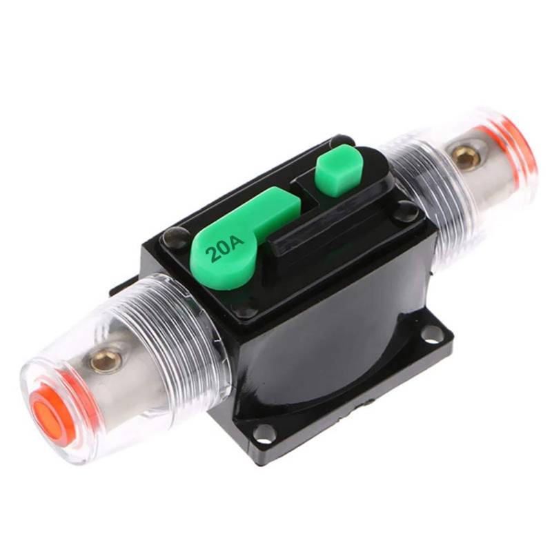 Inline Auto Leistungsschalter DC 12V/24V/ Automatische Sicherung Schalter Leistungsschutzschalter Sicherungshalter Sicherungsblock Manueller Reset Leistungsschalter für Auto Boot Motorrad,# 20A von Asudaro