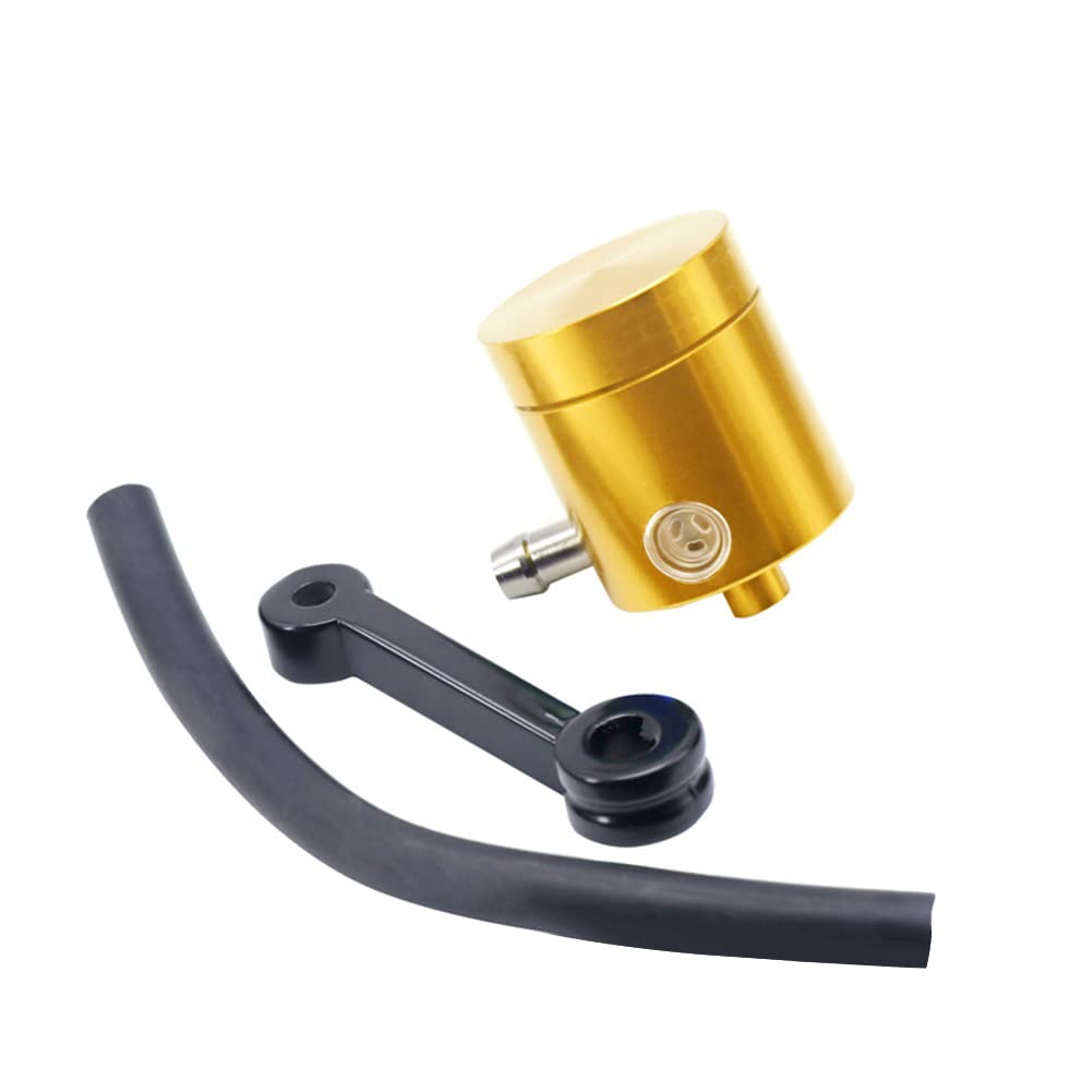 Motorrad Bremsölbecher Kit,Asudaro Motorrad Bremsflüssigkeitsbehälter Aluminiumlegierung Universal Motorrad Hauptbremszylinder Vorderradbremse Ölbecher für Motorrad Dirt Fahrrad ATV,Gold von Asudaro