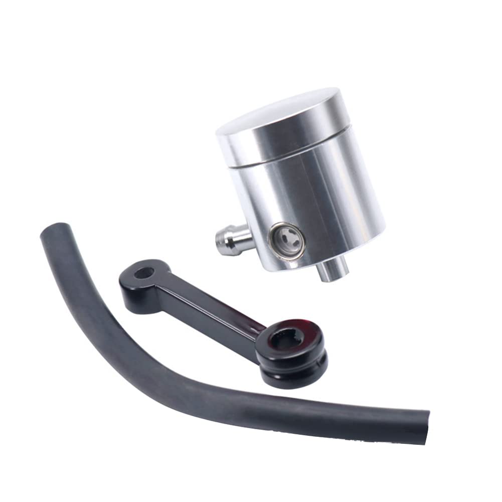 Motorrad Bremsölbecher Kit,Asudaro Motorrad Bremsflüssigkeitsbehälter Aluminiumlegierung Universal Motorrad Hauptbremszylinder Vorderradbremse Ölbecher für Motorrad Dirt Fahrrad ATV,Silber- von Asudaro