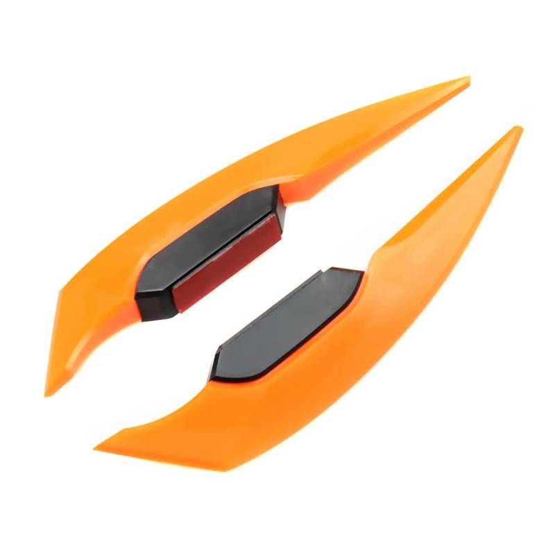 Motorrad Verkleidungs Winglets,Asudaro 1Paar Motorrad Spoiler Motorrad Flügel Aerodynamischer Spoiler Flügel Universal Motorrad Winglet Aerodynamic Wing Motorrad Frontspoiler Verkleidung,Orange von Asudaro