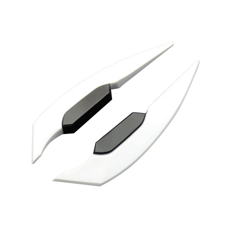 Motorrad Verkleidungs Winglets,Asudaro 1Paar Motorrad Spoiler Motorrad Flügel Aerodynamischer Spoiler Flügel Universal Motorrad Winglet Aerodynamic Wing Motorrad Frontspoiler Verkleidung,Weiß von Asudaro