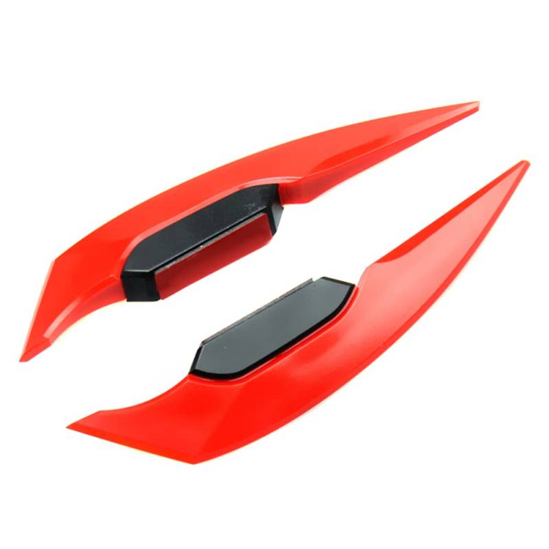 Motorrad Verkleidungs Winglets,Asudaro 1Paar Motorrad Spoiler Motorrad Flügel Aerodynamischer Spoiler Flügel Universal Motorrad Winglet Aerodynamic Wing Motorrad Frontspoiler Verkleidung,rot von Asudaro