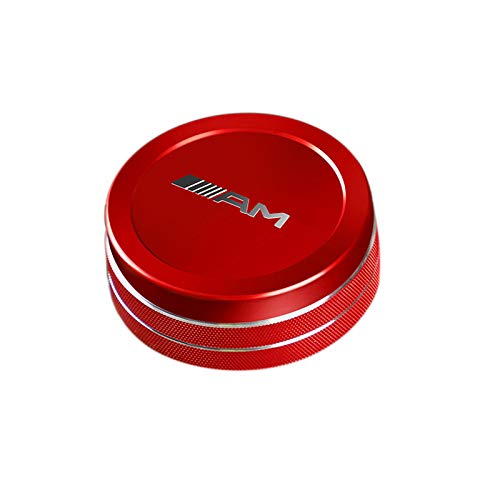 Multimedia Knopf Abdeckung, Asudaro Innen Mittelkonsole iDrive Knopf Multimedia Knopf Taster Abdeckung Auto Multimedia Button Cover Compitable with A B E GLK GLA CLA GLE ML GL Class,Rot von Asudaro