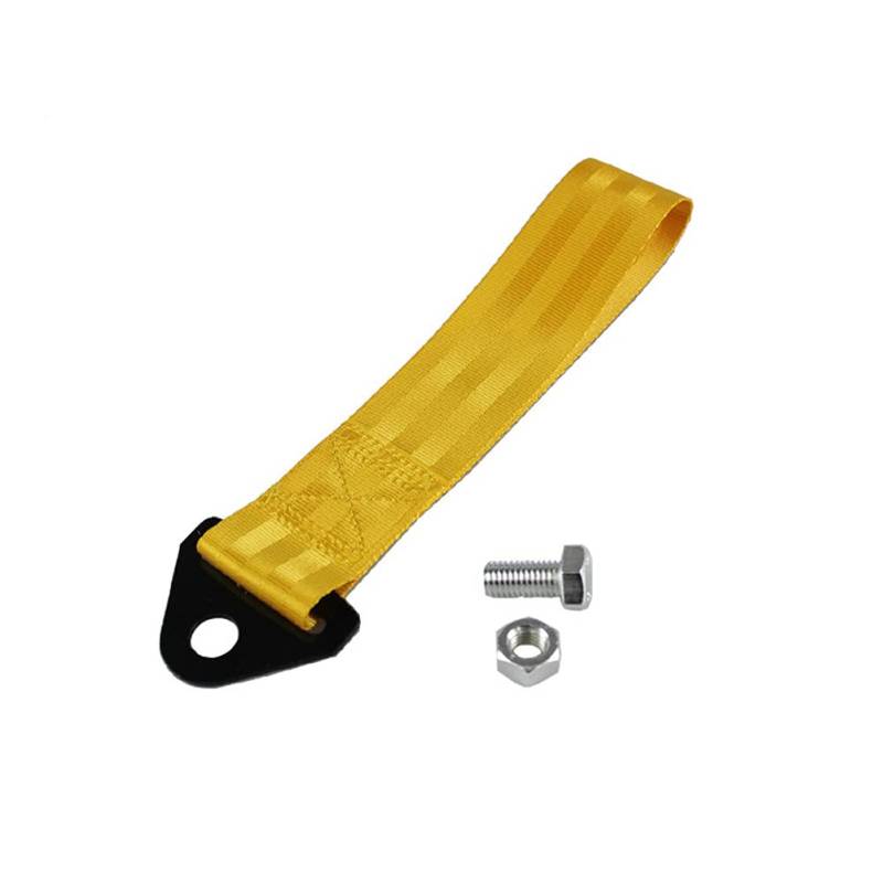 Nylon Abschleppgurte,Asudaro Racing Auto Anhänger Seil Abschleppband Universal Nylon Abschleppseil Universell Abschleppband Racing Abschleppöse Nylon Abschleppgurte für Vorderen Stoßfänger,Gold von Asudaro