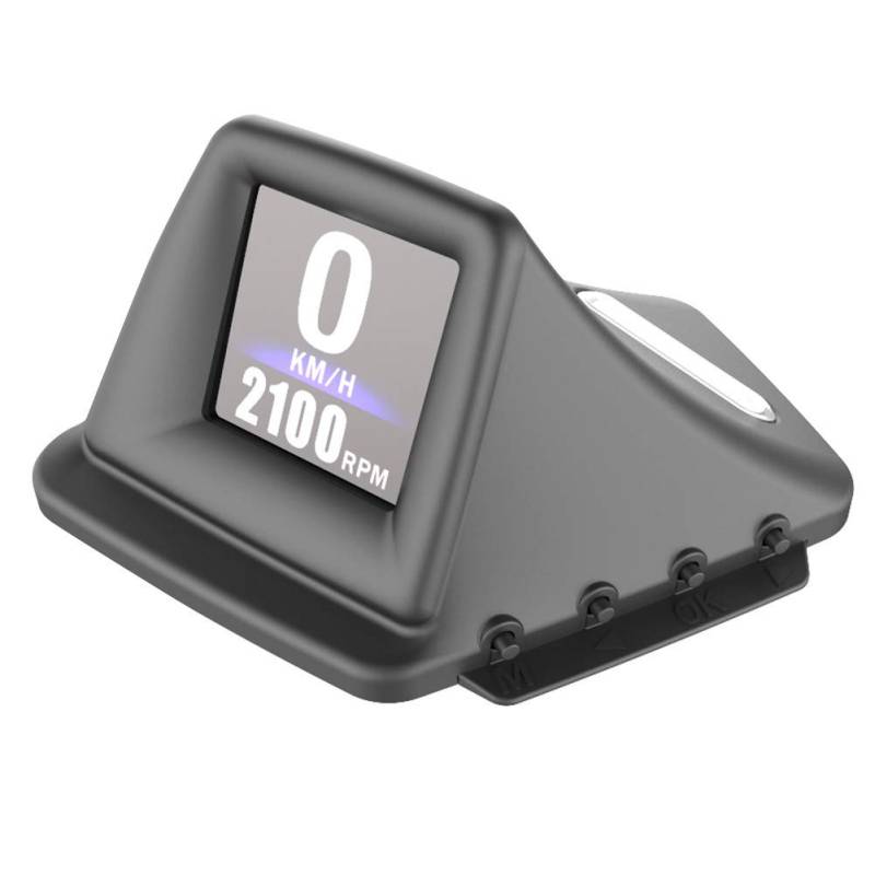 OBD2 HUD Display, Asudaro Auto HUD Display OBD2 AP-1 Head Up Display Duales System GPS HUD A-Säule Trim Dashboard Tachometer Automatischer Überdrehzahl Warnung Kilometerstandsmessung,Schwarz von Asudaro