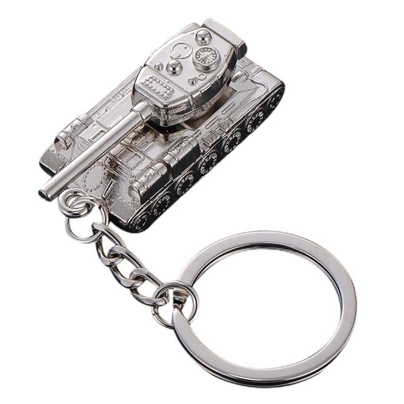 Panzer Schlüsselanhänger, Asudaro Schlüsselanhänger T34 Panzerschlüssel Schnalle Schlüsselanhänger Anhänger Kreative Männer Motorrad Schlüsselanhänger Anhänger Schlüsselbund Charms,Silber- von Asudaro