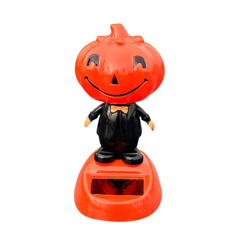 Solar Wackelfiguren für Auto,Asudaro Solarbetriebenes Spielzeug Dekofigur Halloween Solar Auto Dekor Ornamente Kürbis Figuren Für Auto Armaturenbrett Ornamente Halloween Party Requisiten Tischdeko # 3 von Asudaro