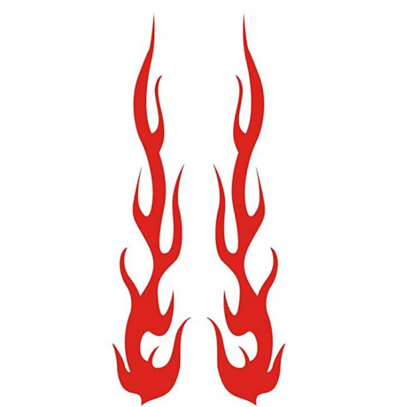 Sticker Aufkleber Flammen,Asudaro Motorradhelm Flamme Aufkleber Selbstklebend Auto Rennsport Sportstreifen Aufkleber Racing Aufkleber Abziehbild Auto PVC Aufkleber für Auto Truck SUV Skateboard,20cm von Asudaro