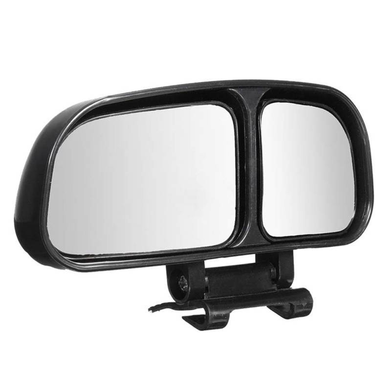 Toten Winkel Spiegel Blind Spot Square Mirror Auto Doppelkonvexspiegel Verstellbarer Spiegel für toten Winkel im Auto, Weitwinkel-Rückspiegel Auto, Auto Aussenspiegel Weitwinkel,Schwarz Links von Asudaro