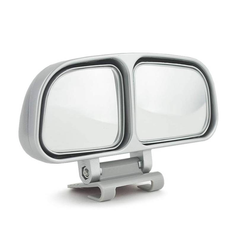 Toten Winkel Spiegel Blind Spot Square Mirror Auto Doppelkonvexspiegel Verstellbarer Spiegel für toten Winkel im Auto, Weitwinkel-Rückspiegel Auto, Auto Aussenspiegel Weitwinkel,Silber Links von Asudaro