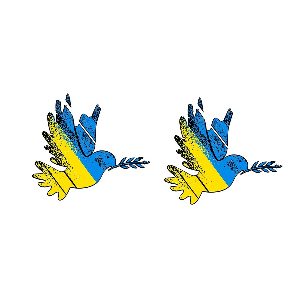 Ukraine Flagge Auto Friedenstaube Aufkleber,Asuadro 2Pcs Aufkleber Ukraine Fahne mit Friedenstaube Blau Gelb Taube Aufkleber Dekor PVC Aufkleber Für Auto Heckscheibe Fahrrad Laptop,9 * 10cm,Blau Gelb von Asudaro