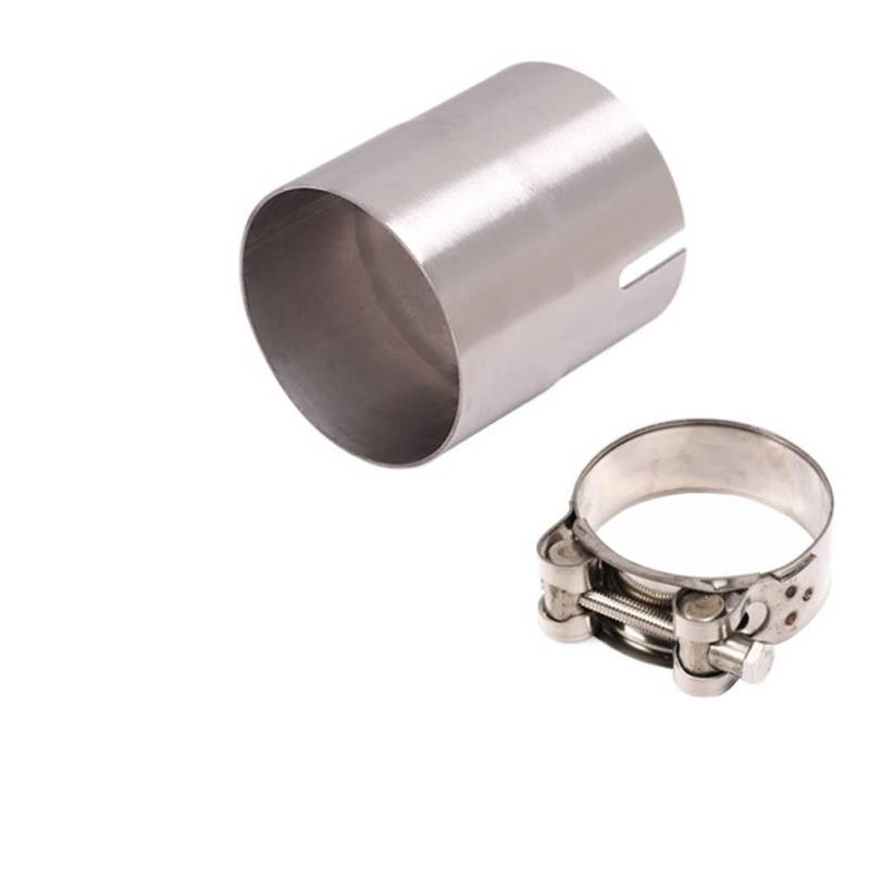 Universal Motorrad Auspuffadapter, Asudaro 54mm bis 51 mm Auspuffadapter Anschluss Motorrad-Auspuffadapter Edelstahl-Rohrverbinder Reduzierstück Schalldämpfer Anschluss,Silber 54 von Asudaro