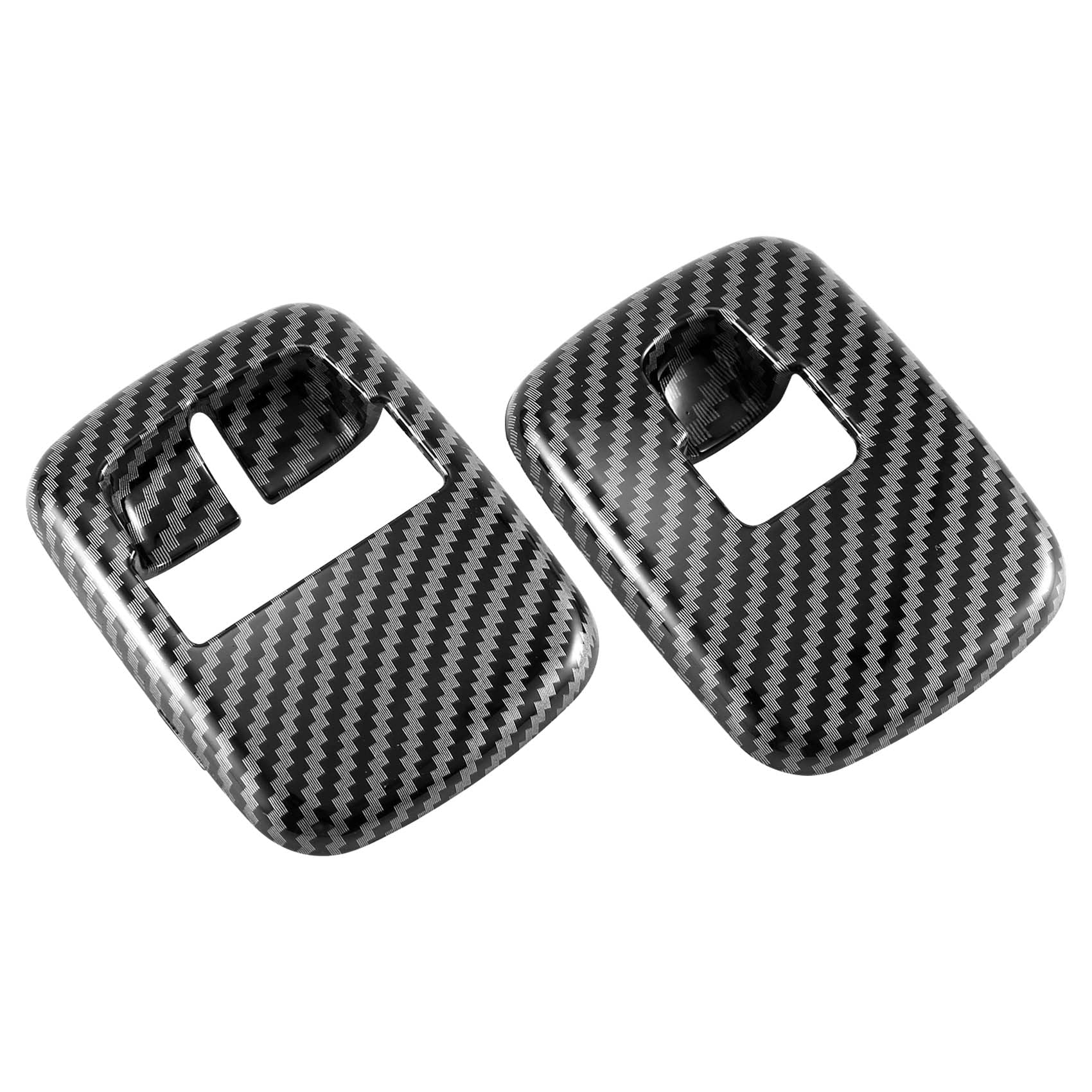 Asuinxurr 2 PCS Car Carbon Fiber Fensterheber Schalter Knopfabdeckung Zieraufkleber für Smart 453 Fortwo 2015 + ZubehöR von Asuinxurr