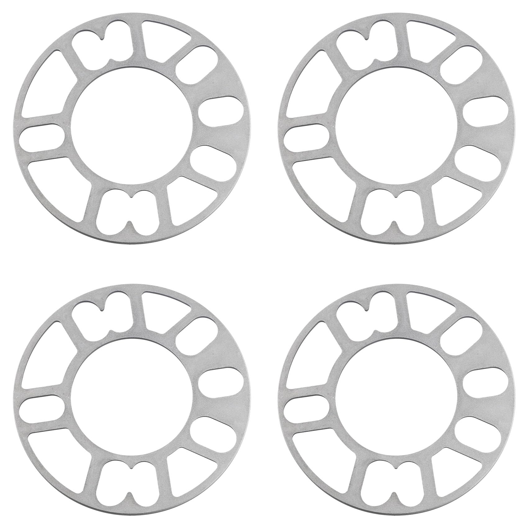 Asuinxurr 4 StüCk Aluminium Rad Spurverbreiterungen Unterlegscheiben Platte Auto Rad Spurverbreiterungen 5Mm Bolzen für 4X100 4X114,3 5X100 5X108 5X114,3 5X120 von Asuinxurr