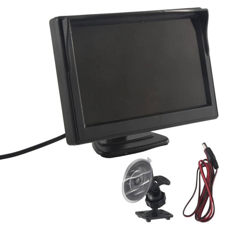 Asuinxurr 5 800X480 TFT LCD HD-Bildschirmmonitor mit Doppelter Halterung für Auto-RüCkfahrkamera/RüCkansicht/DVD/Media Player von Asuinxurr