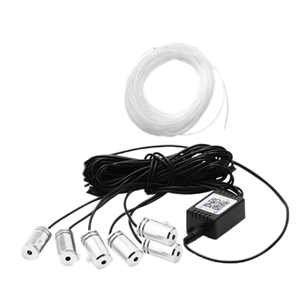 Asuinxurr 6 im 1 RGB LED AtmosphäRe Auto Licht Innen Umgebungs Licht Fiber Optik Streifen Licht by App Control DIY Musik 8M Fiber von Asuinxurr