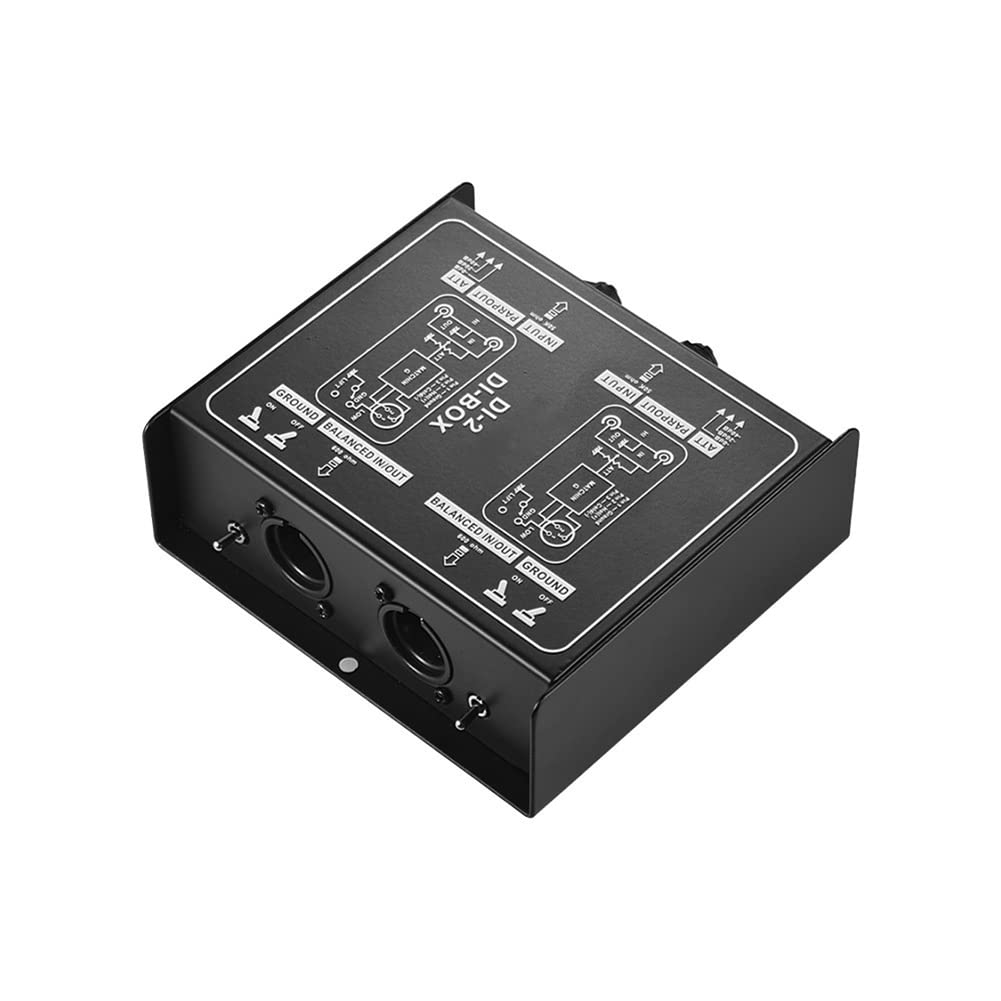 Asuinxurr DI-2 Audio Isolator Passive Audio DI Box Audio Noise Canceller Gitarren Isolator Widerstand Anti-Noise Audio Converter von Asuinxurr