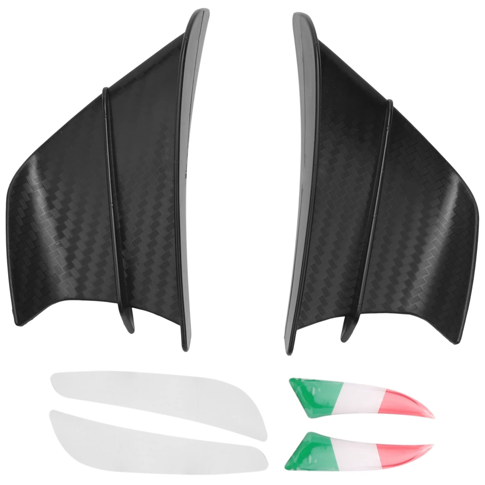 Asuinxurr Motorrad Winglet Aerodynamischer FlüGel Kit Spoiler Motorrad Wind FließEn Befestigung FlüGel für S1000RR V4-10R R1,Matt Schwarz von Asuinxurr