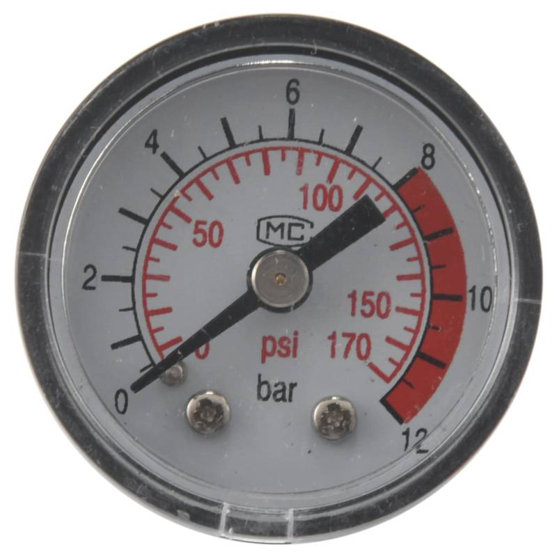 Asuinxurr R 0-12 Bar 0-170 PSI 10 mm Gewinde Gas Luftpumpe Druck Gauge Kompressor Manometer von Asuinxurr