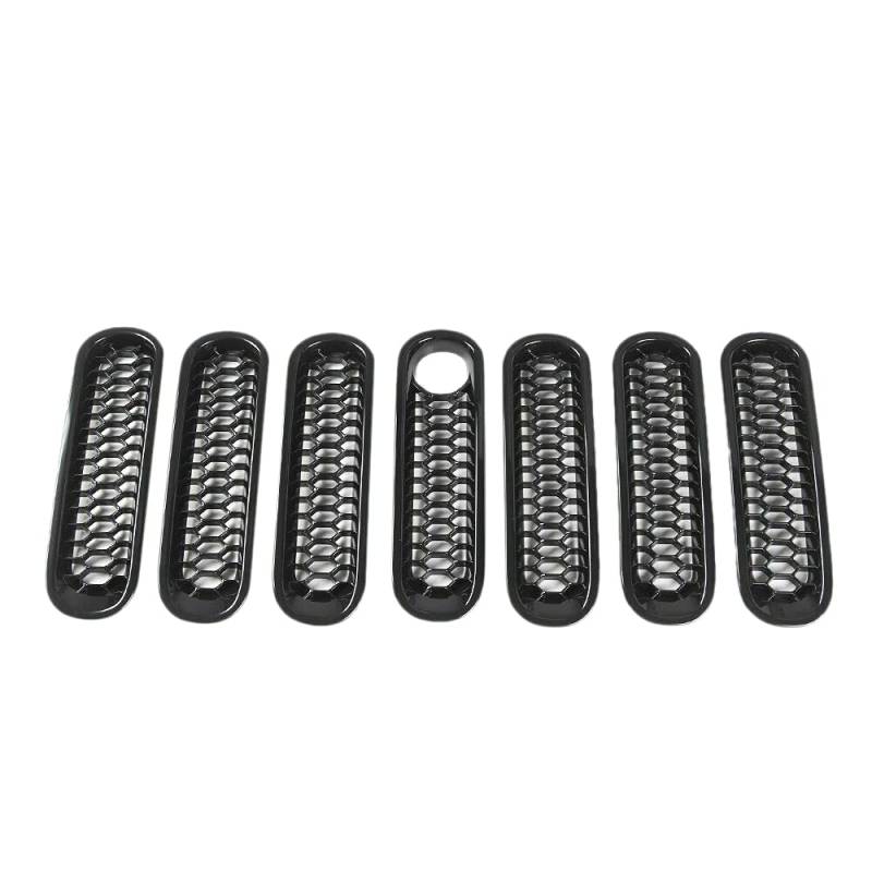 Asuinxurr Vorder Grill Gitter Inserts Kit Waben Klammer-In KüHler Grill Schutz Gitter Grille mit Verriegelungs Loch für JK 2007-2017 von Asuinxurr