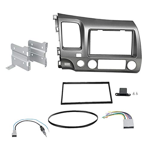 Asyduey Car Radio Fascia Trim Kit, 2 Din Dash Panel DVD-Rahmen Install Kit für 2008 2009 2010 2011 von Asyduey