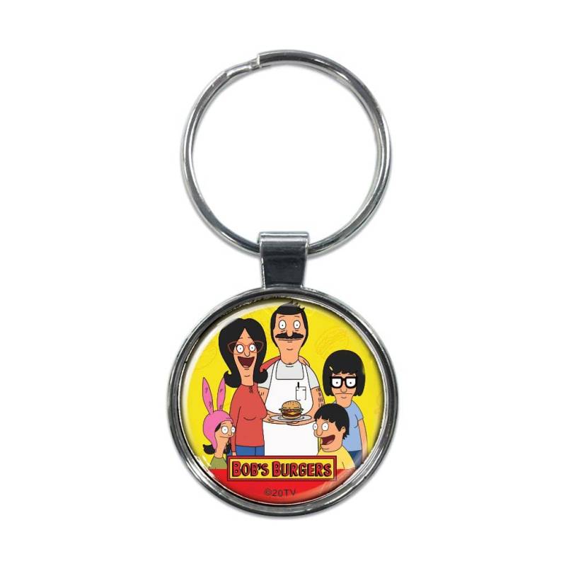 Ata-Boy Bob's Burgers Family Schlüsselanhänger für Schlüssel, Rucksackzüge und mehr, 3,8 cm, Mehrfarbig/Meereswellen (Ocean Tides), 1.5" Fob von Ata-Boy