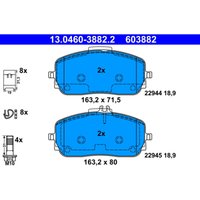 Bremsbelagsatz ATE 13.0460-3882.2, Vorne von Ate
