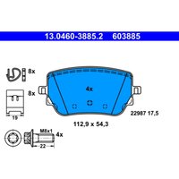 Bremsbelagsatz ATE 13.0460-3885.2, Hinten von Ate