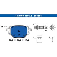 Bremsbelagsatz ATE 13.0460-3891.2 von Ate