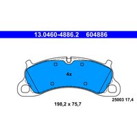 Bremsbelagsatz ATE 13.0460-4886.2, Vorne von Ate